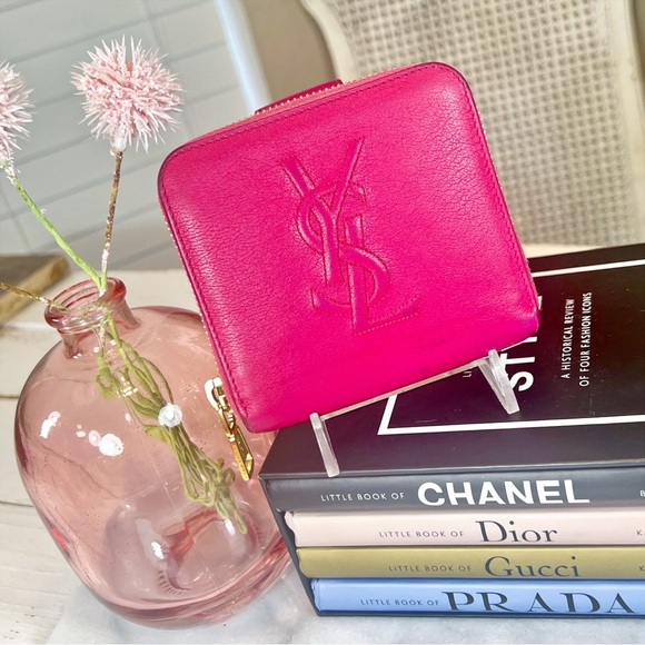 Yves Saint Laurent Portefeuille Compact Zip Around Wallet - Picture 2 of 9